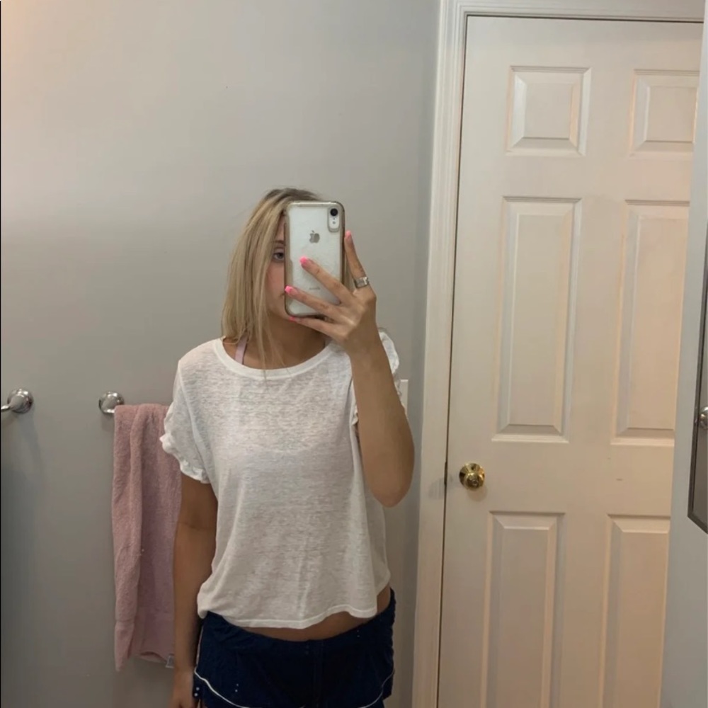 White mesh top